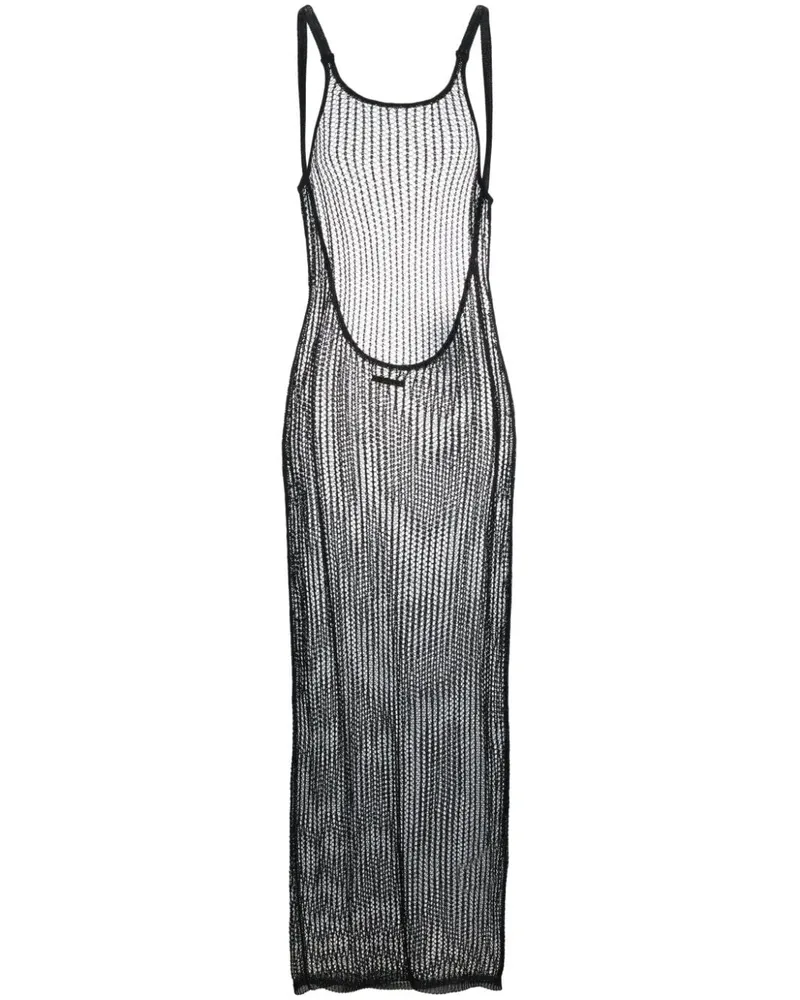 Heron Preston Kleid mit Lochstrickmuster - Schwarz Schwarz