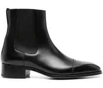 Chelsea-Boots aus Leder - Schwarz