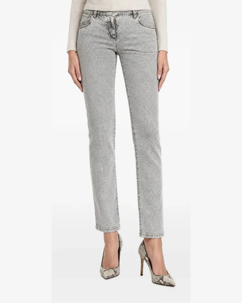 Brunello Cucinelli acid-wash slim-fit jeans - Grau Grau