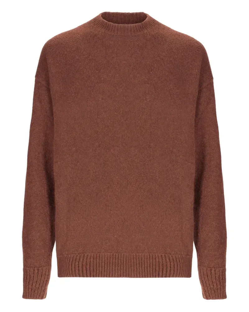 Laneus Pullover mit rundem Ausschnitt - Braun Braun