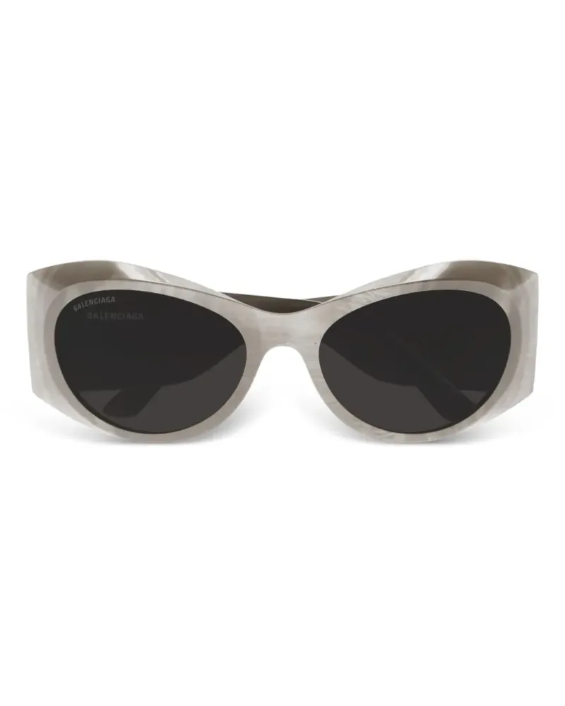 Balenciaga Sonnenbrille mit ovalem Gestell - Grau Grau