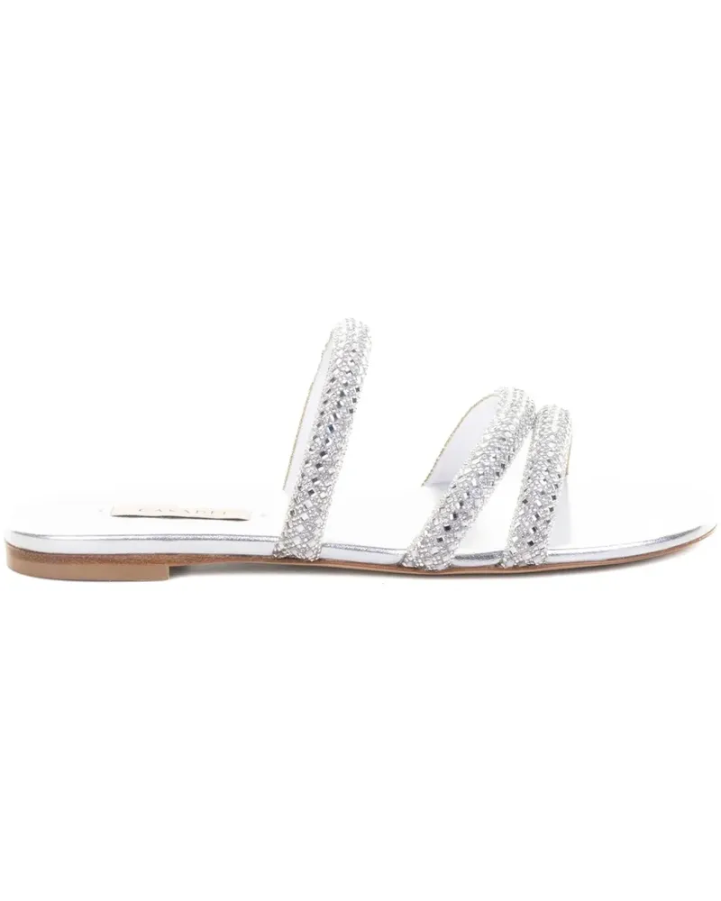 Casadei Sandalen mit Kristallen - Silber Silber