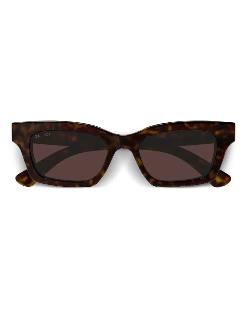 Gucci Sonnenbrille mit eckigem Gestell - Braun Braun