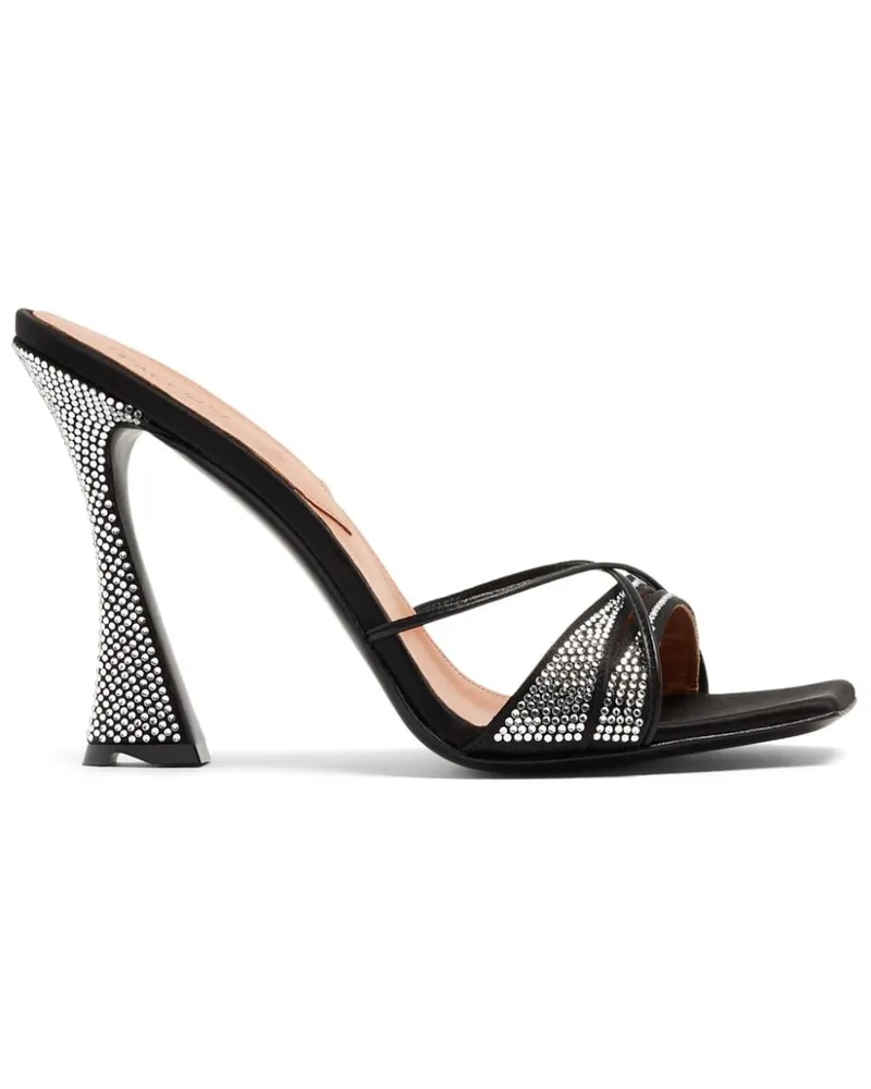 D’Accori Lust Mules 100mm - Schwarz Schwarz