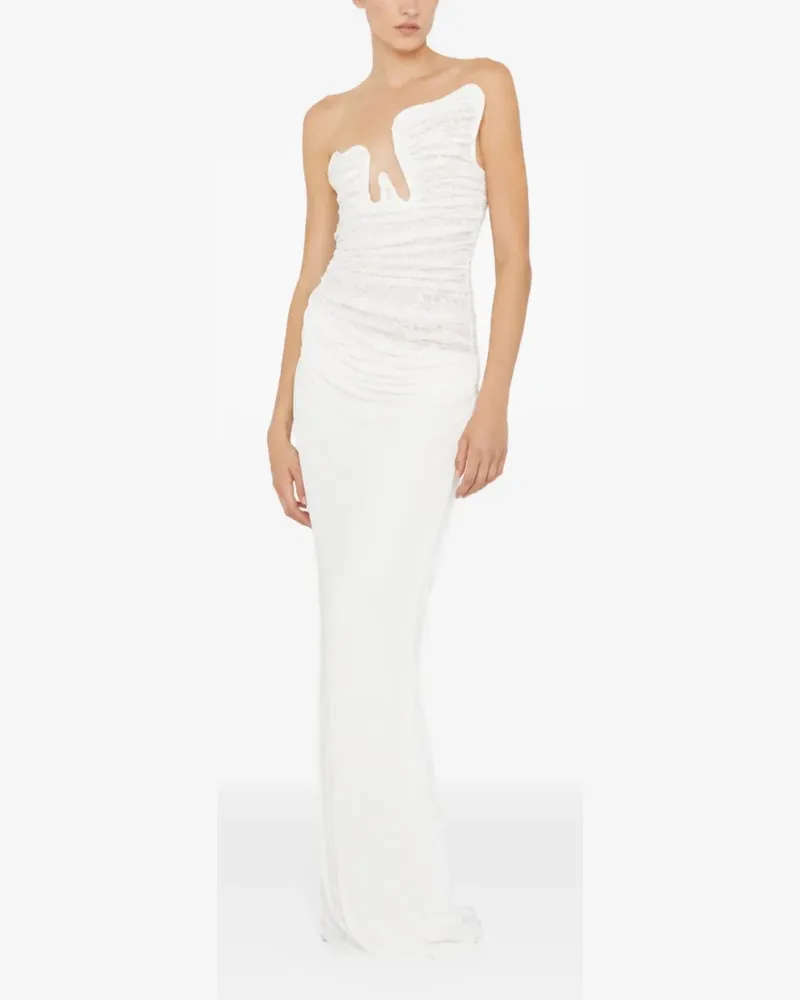 Christopher Esber Salacia sculptural lace gown - Weiß Weiß