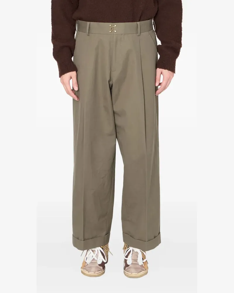 kolor Hose mit Bundfalten - Grün Grün