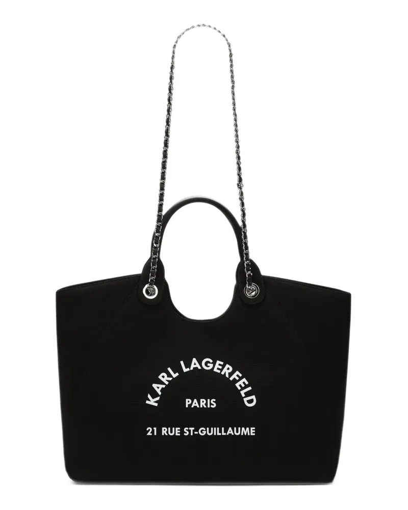 Karl Lagerfeld Rue St-Guillaume chain tote bag - Schwarz Schwarz