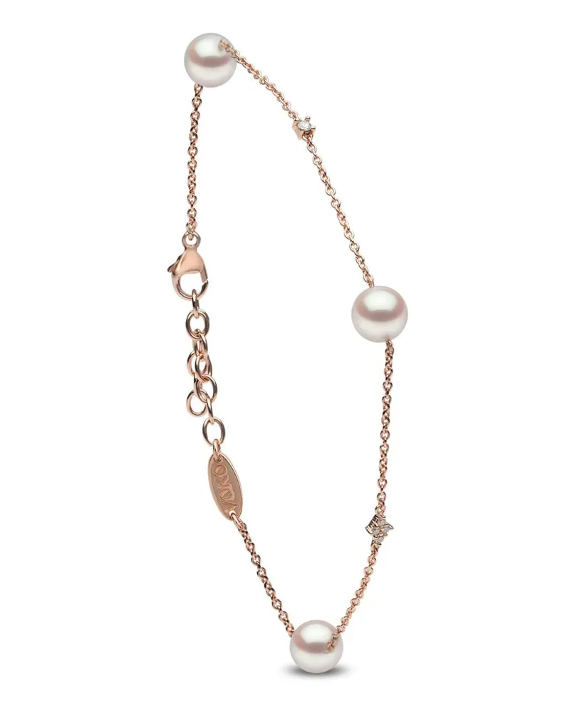 YOKO London 18kt Rotgoldarmband mit Diamantenherz - Rosa Rosa
