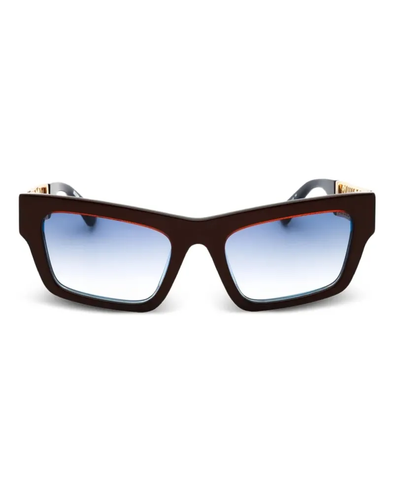 Moschino Eckige Sonnenbrille - Braun Braun