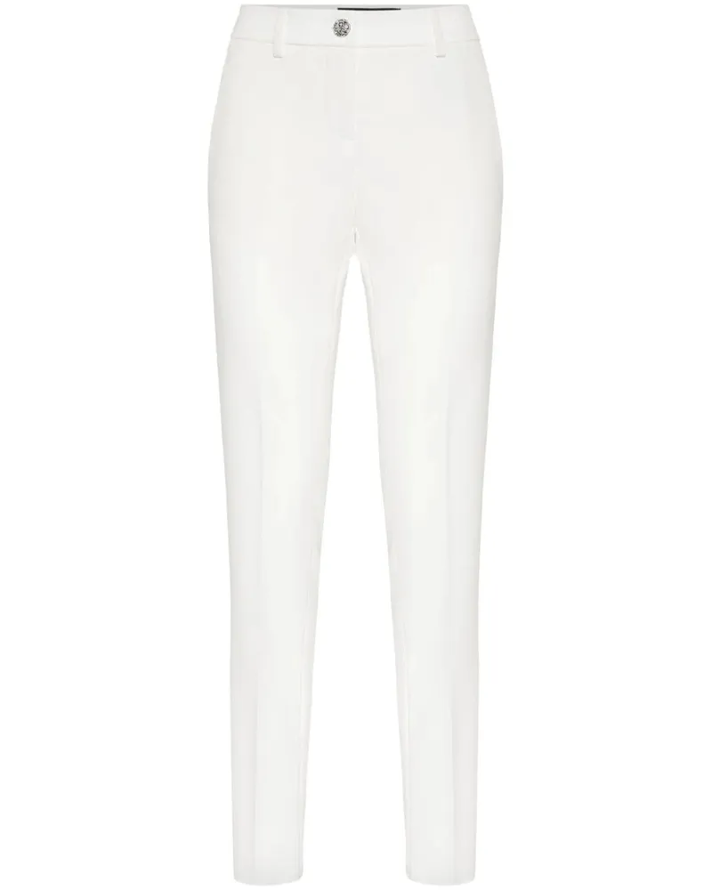 Philipp Plein Halbhohe Slim-Fit-Hose - Weiß Weiß