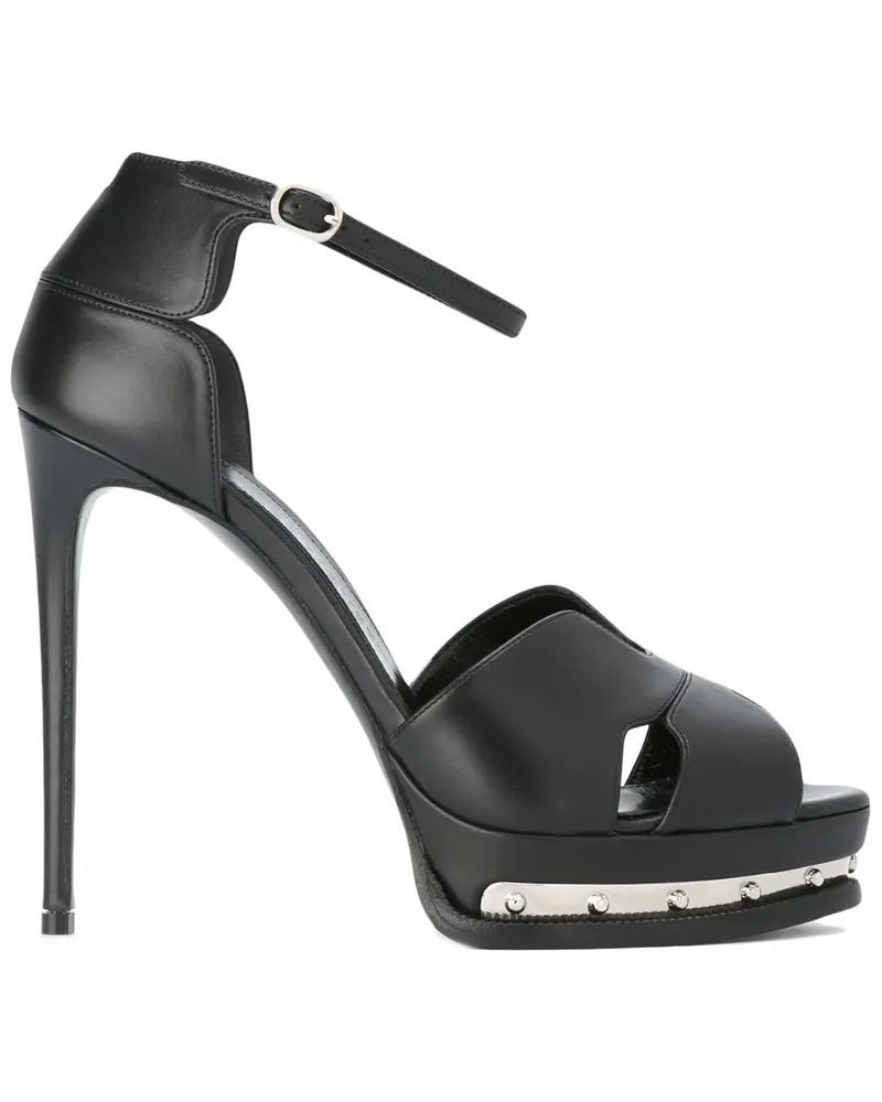 Alexander McQueen Sandalen mit Plateausohle - Schwarz Schwarz