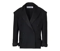 Doppelreihiger Oversized-Blazer - Schwarz