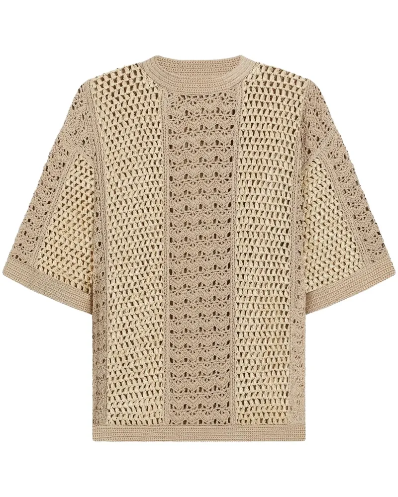 Dolce & Gabbana Gewebtes T-Shirt - Braun Braun