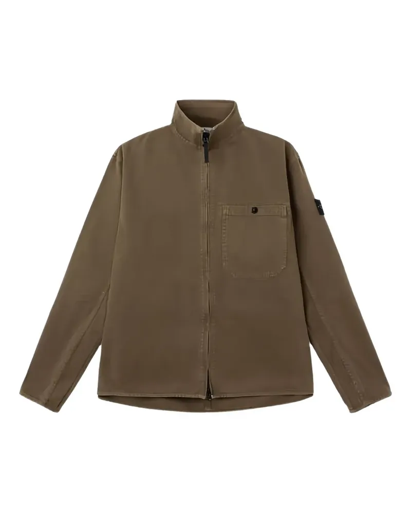 Stone Island chest-pocket zip jacket - Braun Braun