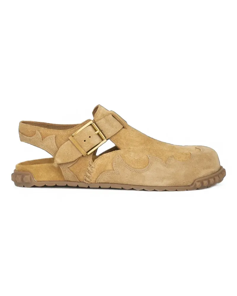 ash Flache Torpedo Mules - Nude Nude