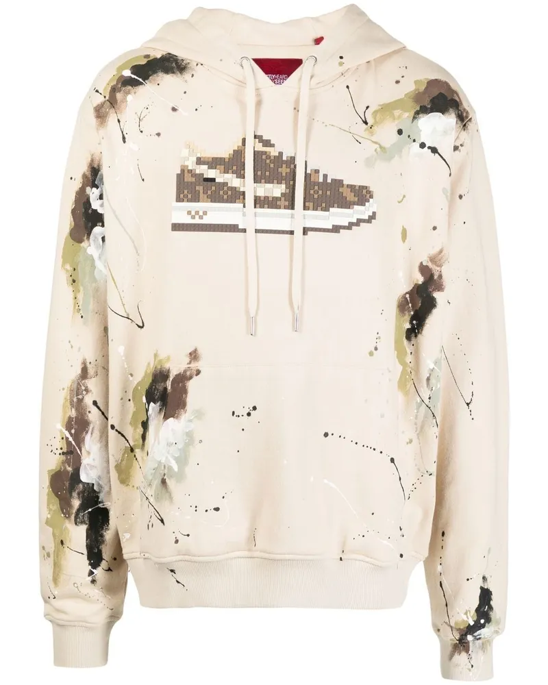 Mostly Heard Rarely Seen Hoodie mit Sneaker-Print Nude