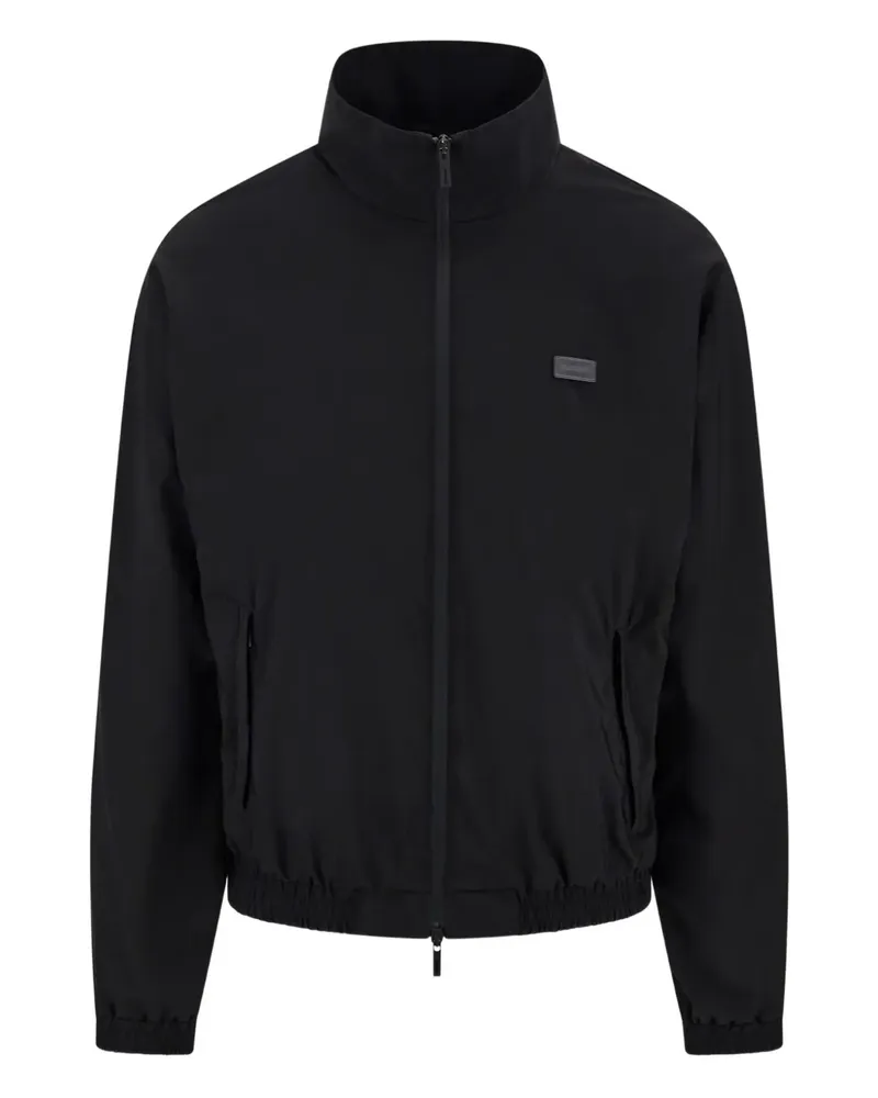 Ferragamo Bomberjacke mit Logo-Patch - Schwarz Schwarz