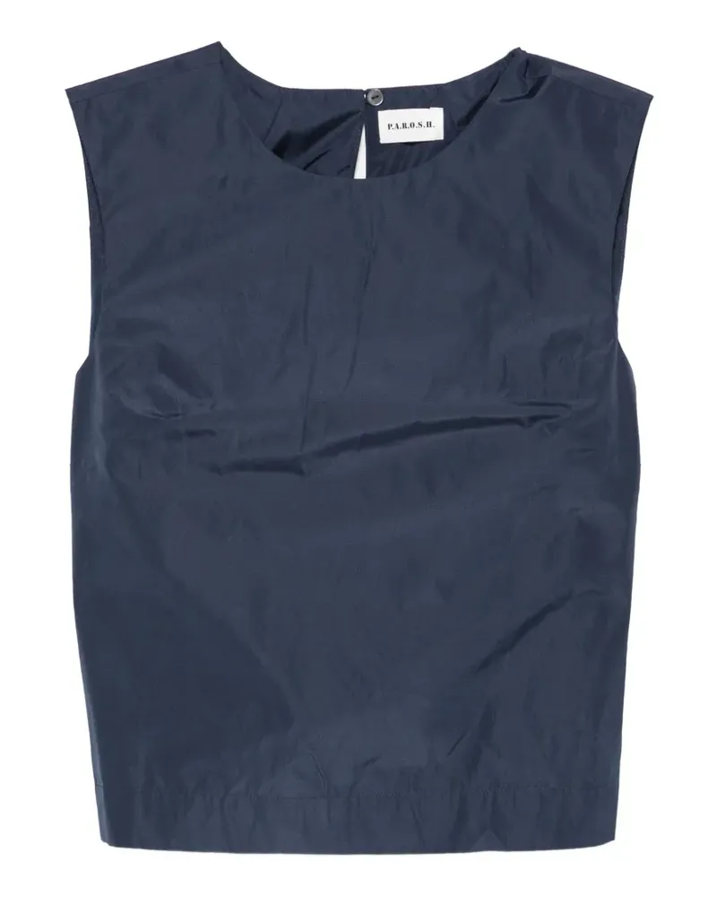 P.A.R.O.S.H. Trägershirt mit rundem Ausschnitt - Blau Blau