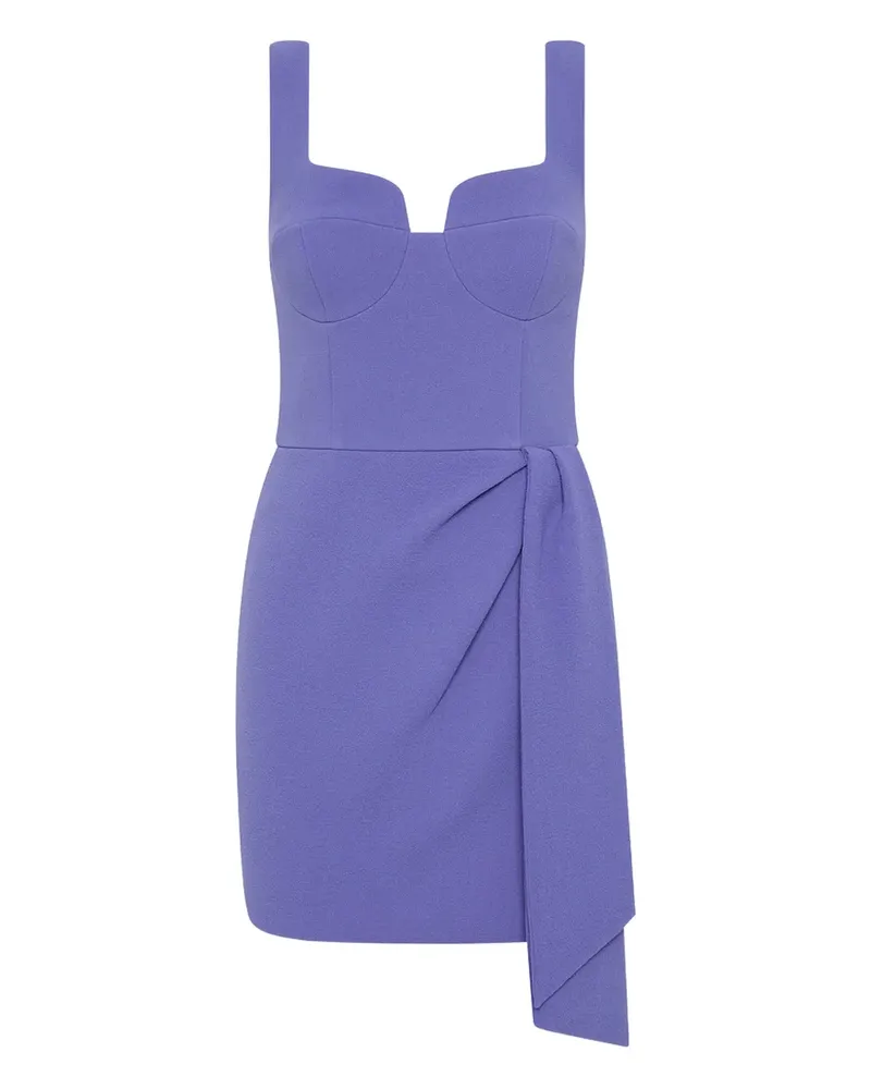 Rebecca Vallance Drapiertes Violetta Minikleid mit Herzausschnitt - Blau Blau