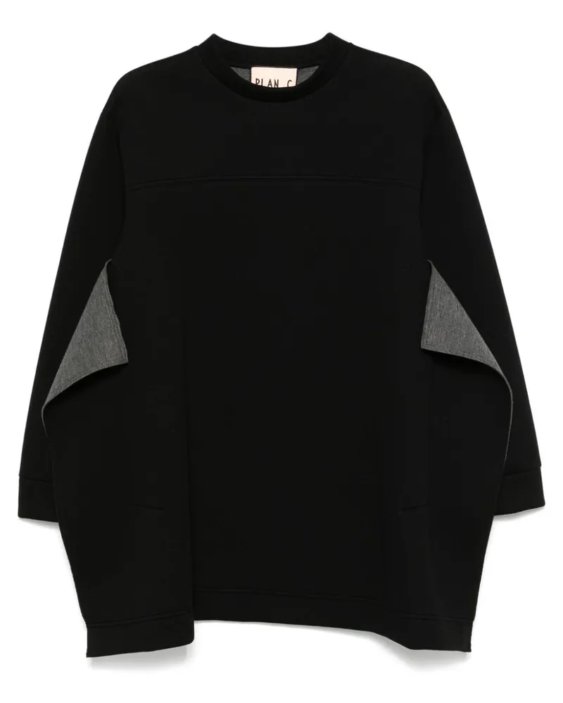 PLAN C Minikleid aus Scuba-Jersey - Schwarz Schwarz