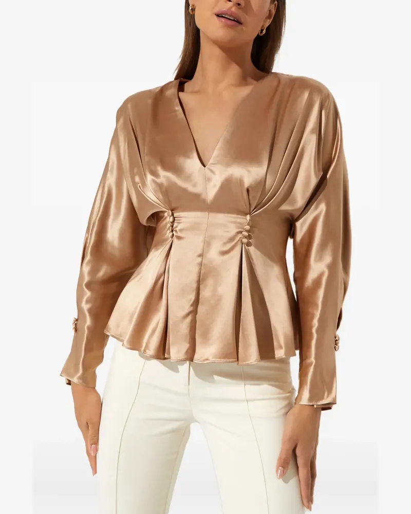 Acler Bluse mit Zierknöpfen - Nude Nude