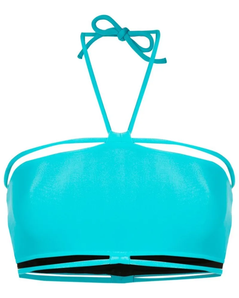 Gloria Coelho Neckholder-Bikinioberteil - Blau Blau