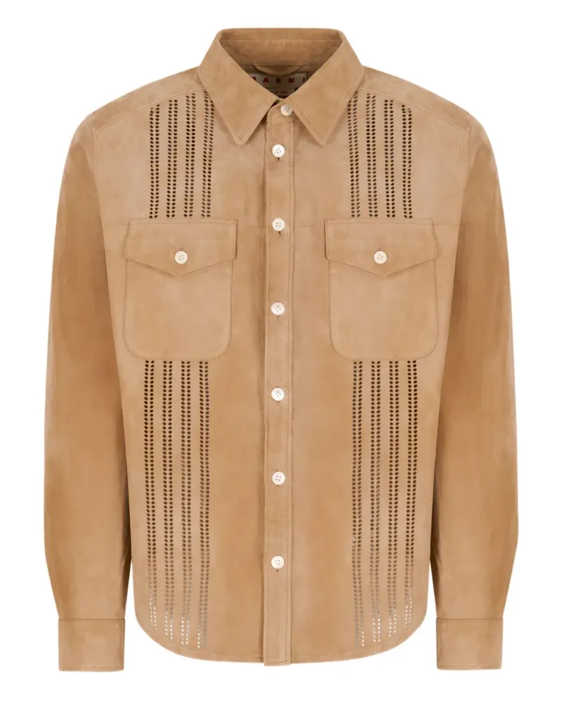 Marni Hemd mit Cut-Out-Klappentasche - Nude Nude