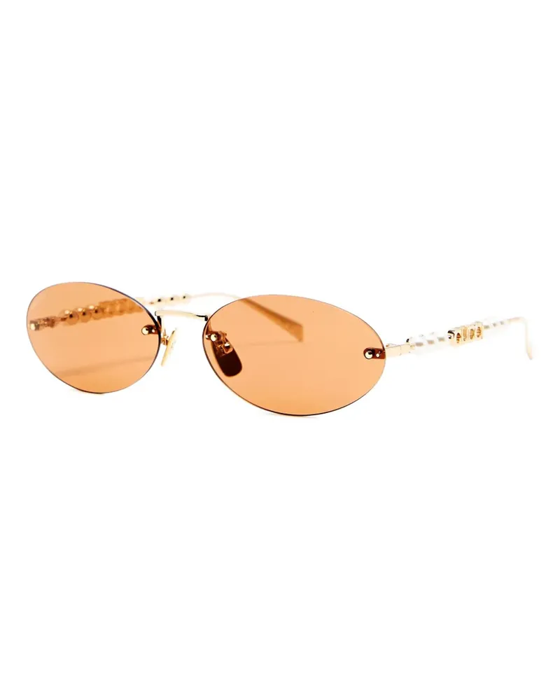 Gucci oval-frame sunglasses - Gold Gold