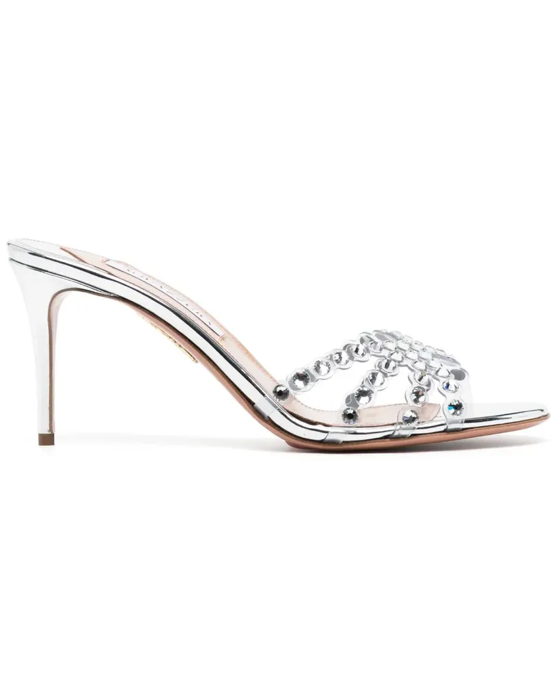 Aquazzura Tequila Mules 75mm - Silber Silber