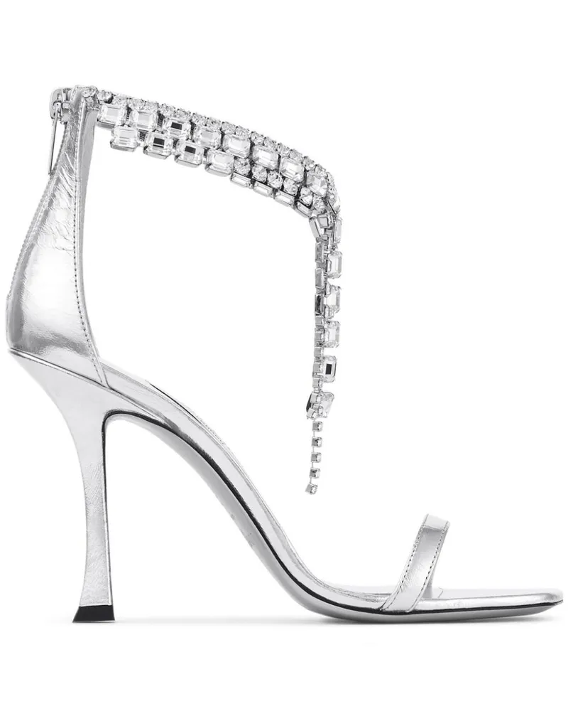 Jimmy Choo Verity Sandalen 100mm - Silber Silber