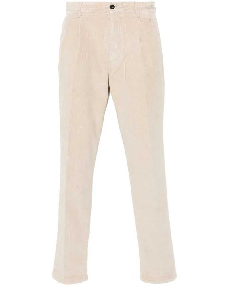 Incotex Tapered-Hose aus Cord - Nude Nude