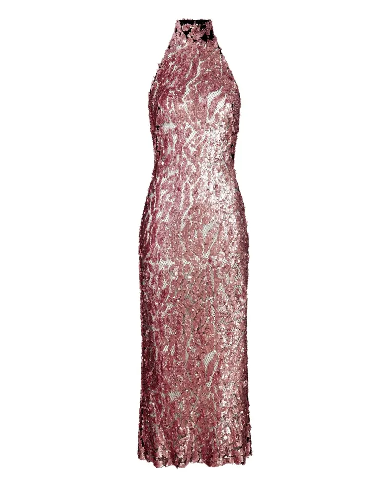 LAPOINTE Kleid mit Pailletten - Rosa Rosa