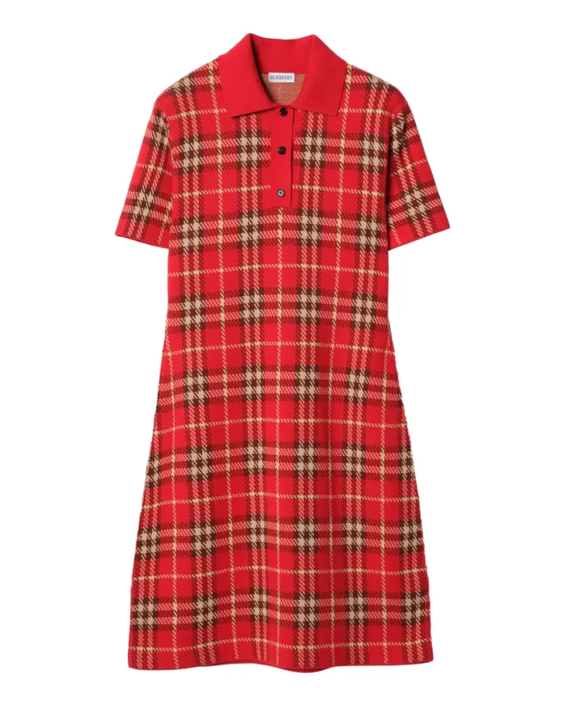 Burberry Check polo shirt dress - Rot Rot