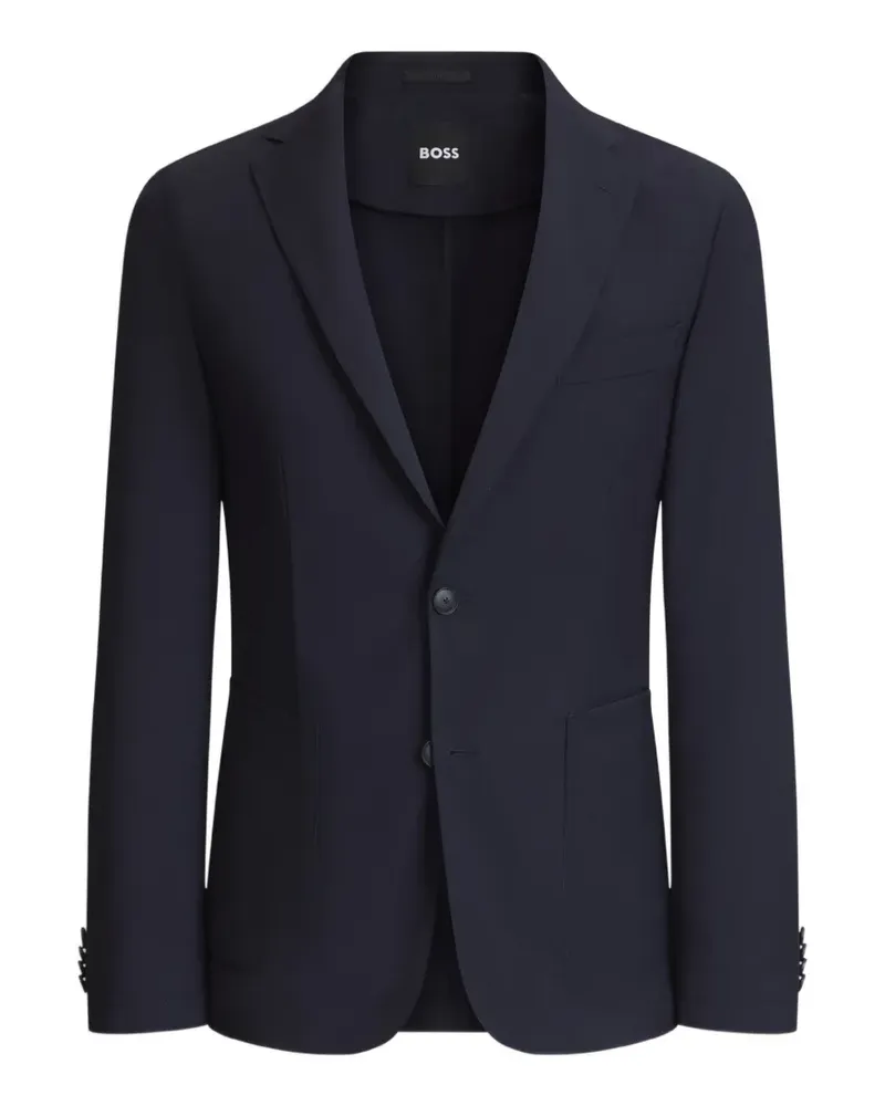 HUGO BOSS Auswaschbare Slim-Fit-Jacke aus Wollgemisch - Blau Blau
