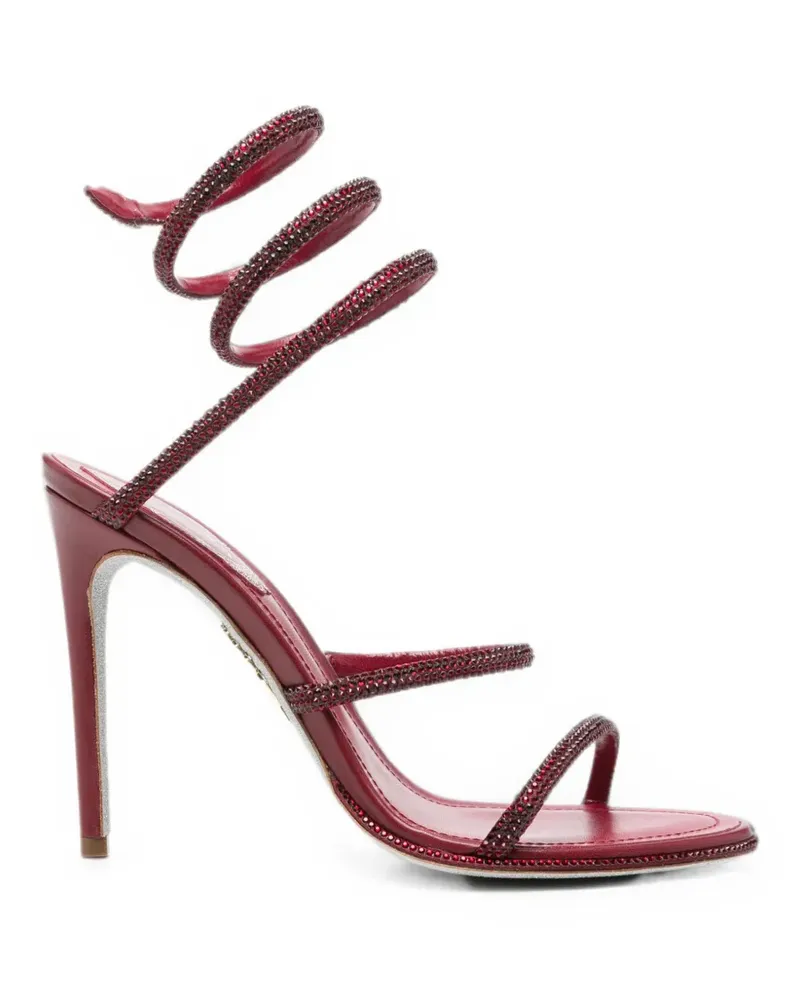 René Caovilla Cleo crystal-embellished sandals - Rot Rot
