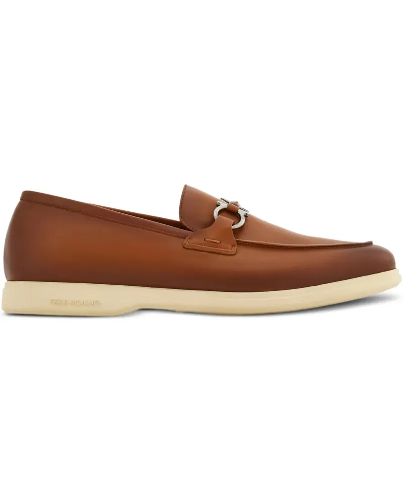 Ferragamo Loafer mit Gancini-Detail - Braun Braun