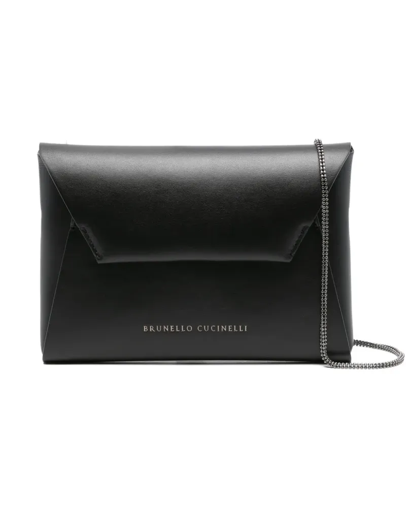 Brunello Cucinelli Clutch mit Kuvertform - Schwarz Schwarz