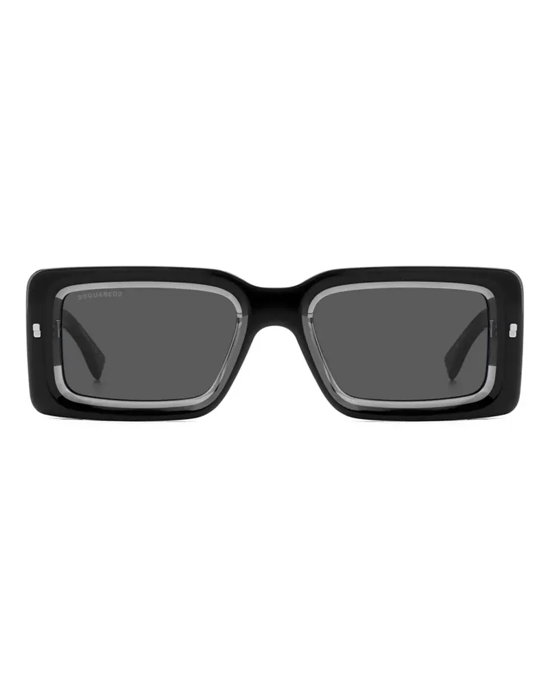 Dsquared2 Sonnenbrille mit eckigem Gestell - Schwarz Schwarz