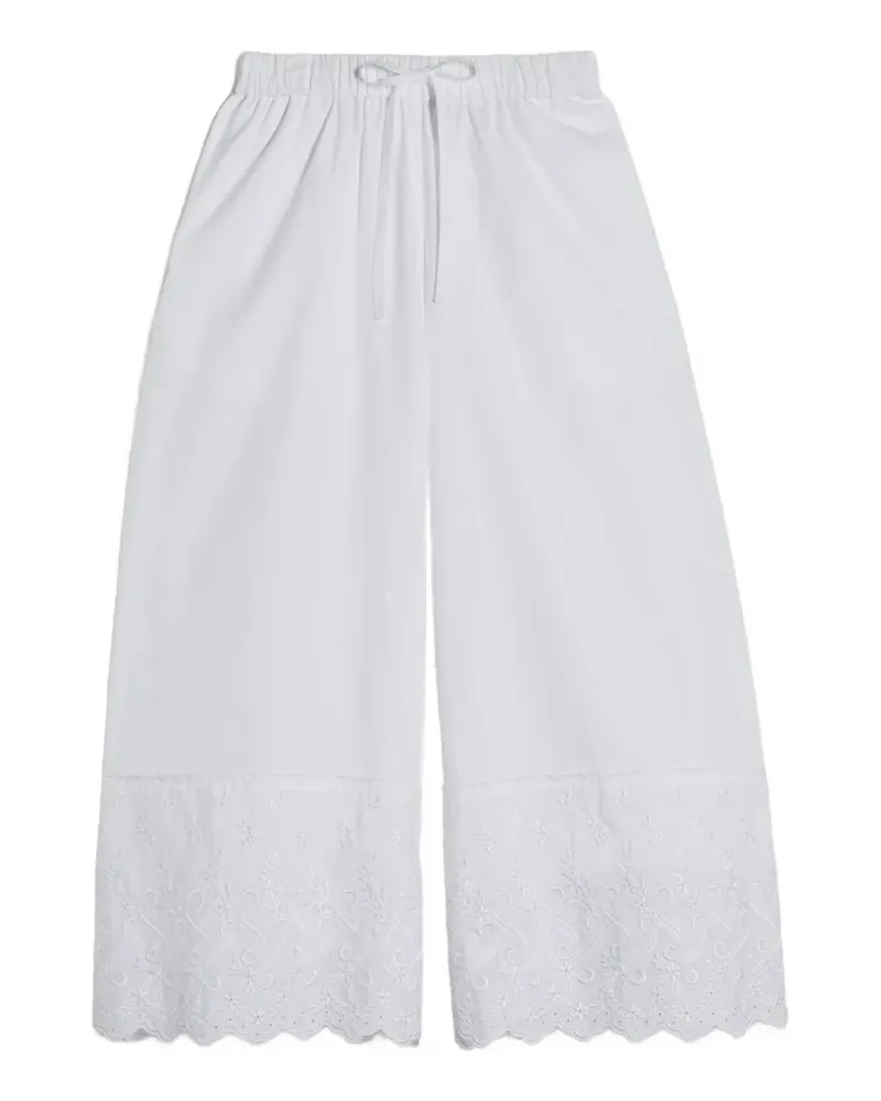 Simone Rocha Cropped-Hose - Weiß Weiß