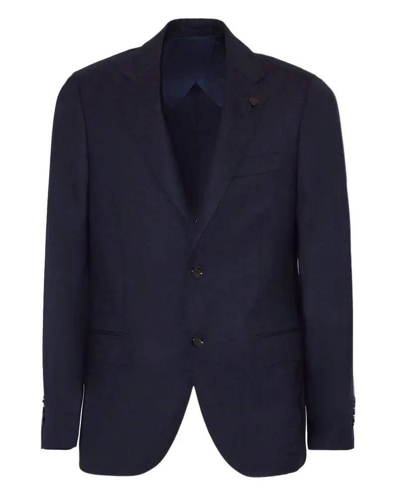LARDINI Einreihiges Sakko mit Broschendetail - Blau Blau