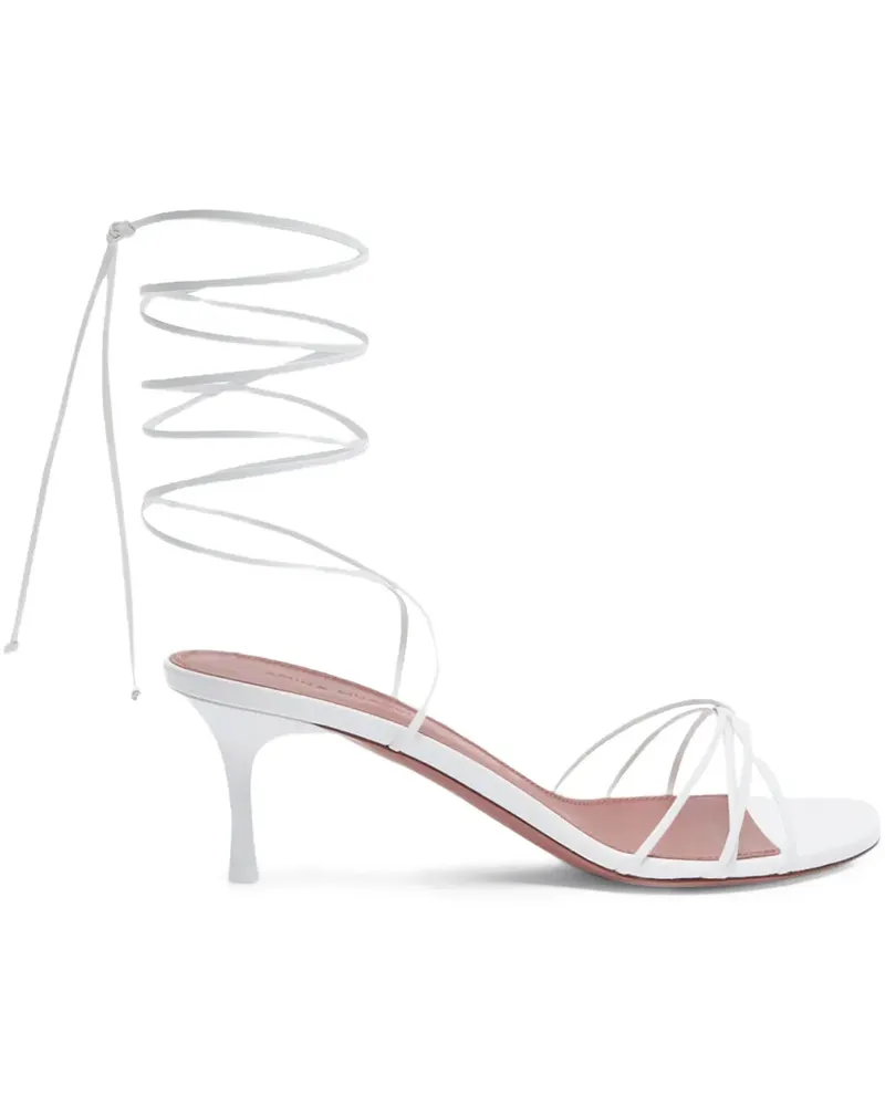 Amina Muaddi Lori Sandalen mit Riemen 60mm - Weiß Weiß