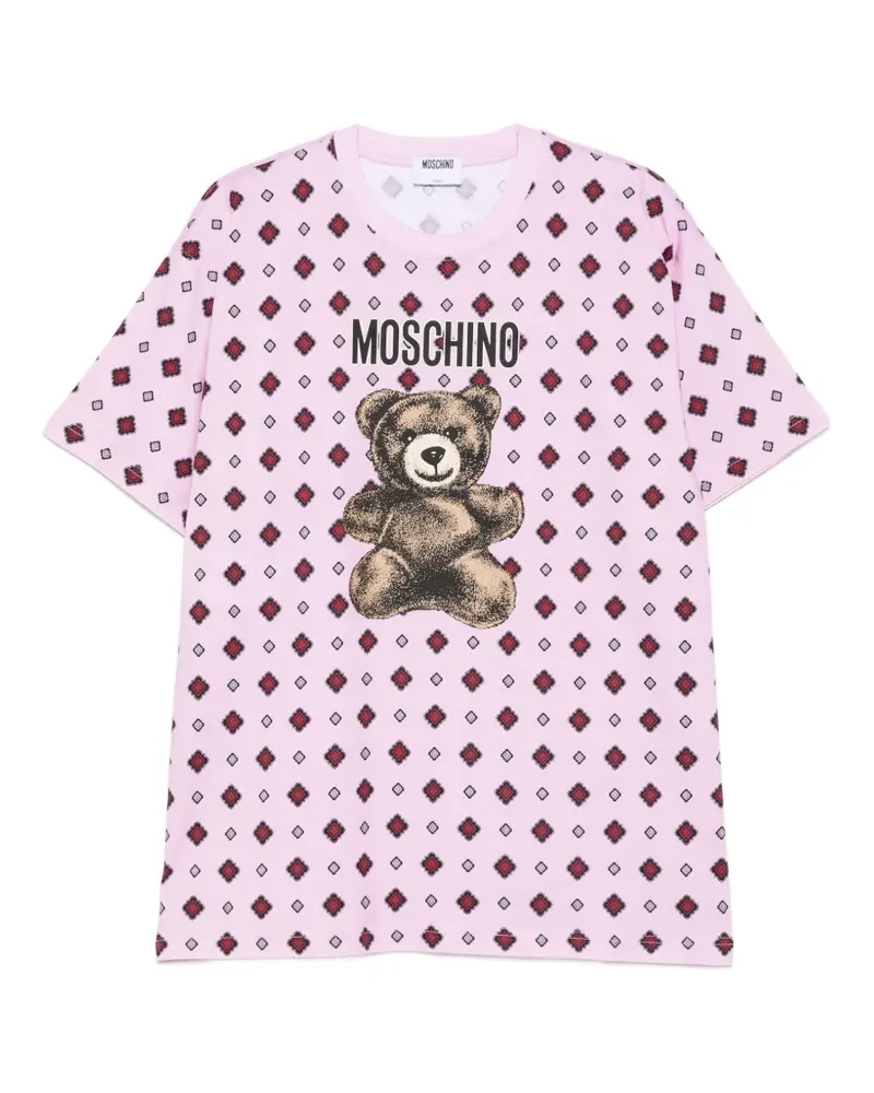 Moschino T-Shirt mit geometrischem Print - Rosa Rosa