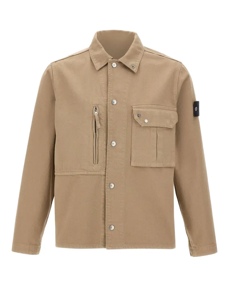 Stone Island Hemdjacke mit Druckknöpfen - Nude Nude