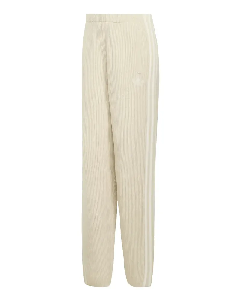 adidas Trefoil ribbed-knit track pants - Nude Nude