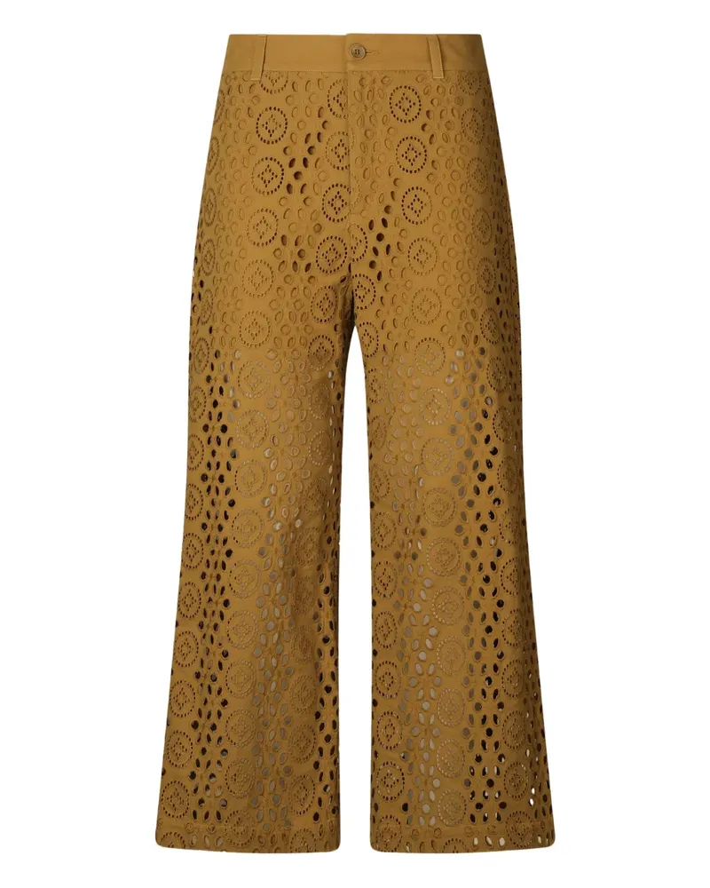 Liu Jo Bestickte Cropped-Hose - Braun Braun