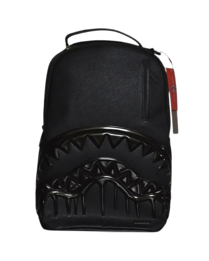 Sprayground Blacked Out Metallic Drip panelled backpack - Schwarz Schwarz