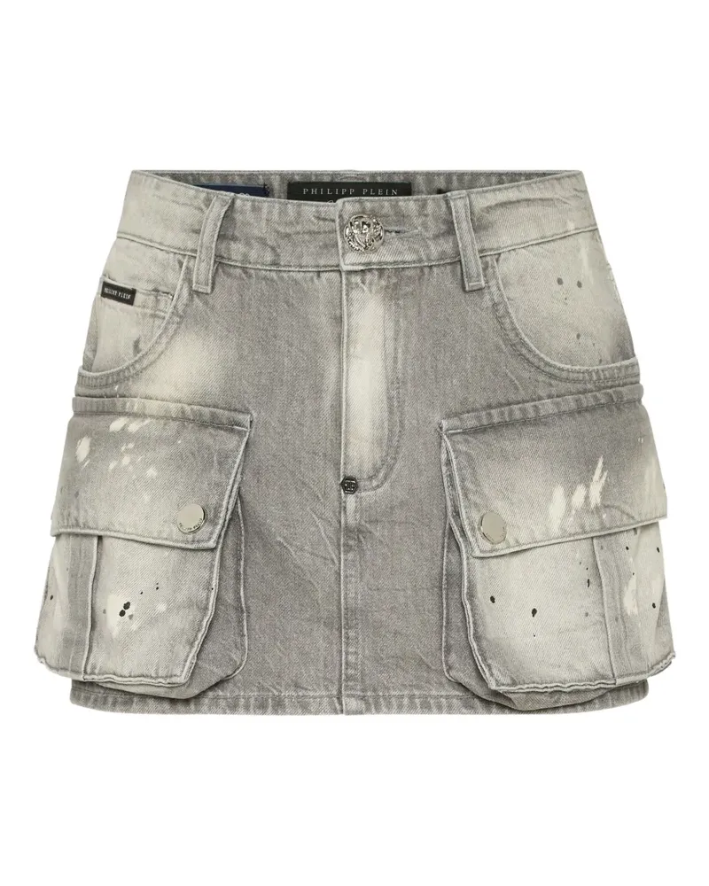 Philipp Plein Minirock mit aufgesetzter Tasche - Grau Grau