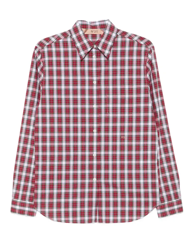 N° 21 check-pattern button-down shirt - Rot Rot