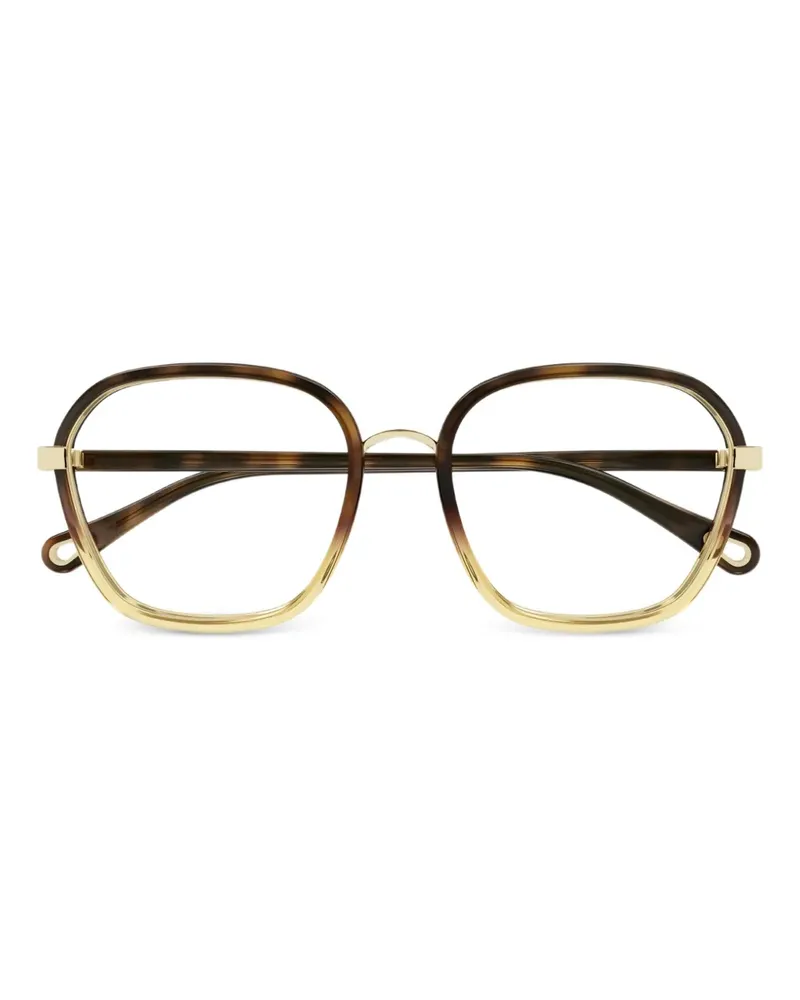 Chloé Brille mit eckigem Gestell - Braun Braun