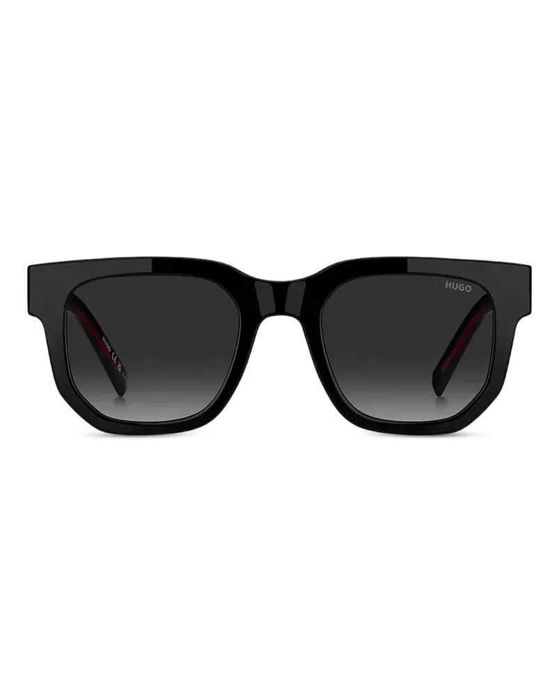 HUGO BOSS Sonnenbrille mit eckigem Gestell - Schwarz Schwarz